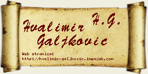 Hvalimir Galjković vizit kartica